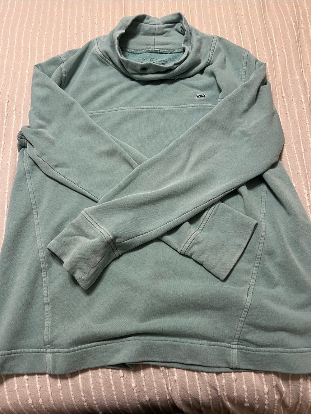 Vineyard Vines Men's Seafoam Green Turtleneck Pullover